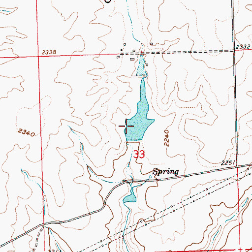 Topographic Map of Buether Reservoir, OR