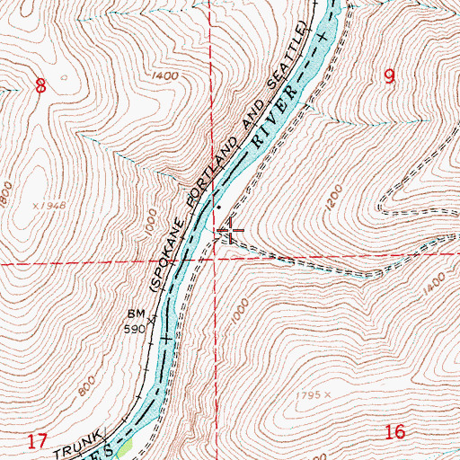 Topographic Map of Gert Canyon, OR