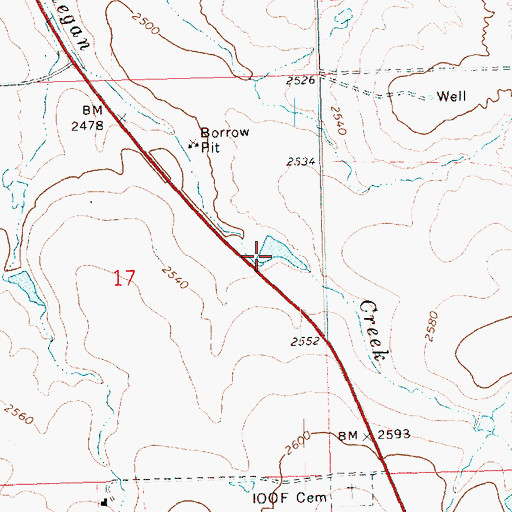 Topographic Map of Borstel Pond, OR