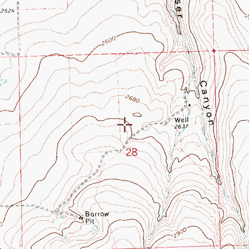 Topographic Map of Spring Creek, OR