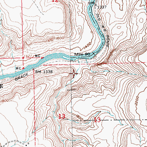 Topographic Map of Frog Springs Canyon, OR