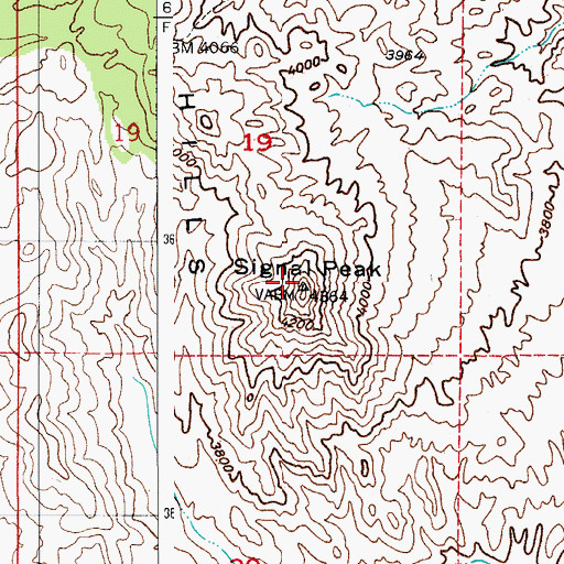 Topographic Map of Signal Peak, AZ