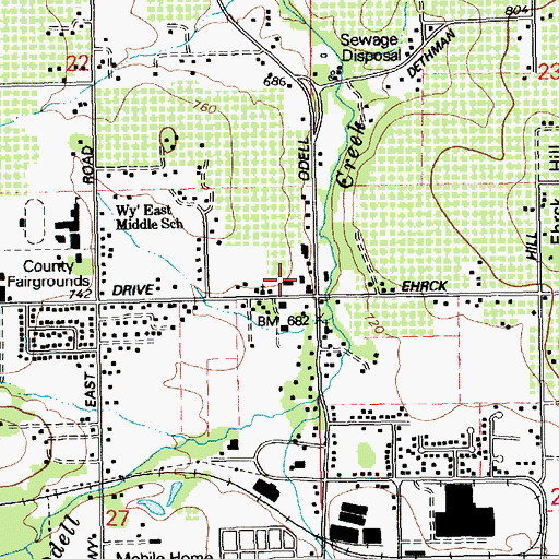 Topographic Map of Conway (historical), OR