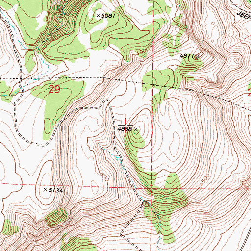 Topographic Map of Duck Pond Ridge, OR