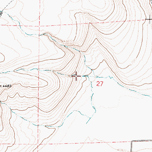 Topographic Map of Rapid Creek, OR