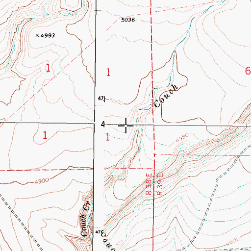 Topographic Map of Rocky Canyon, OR