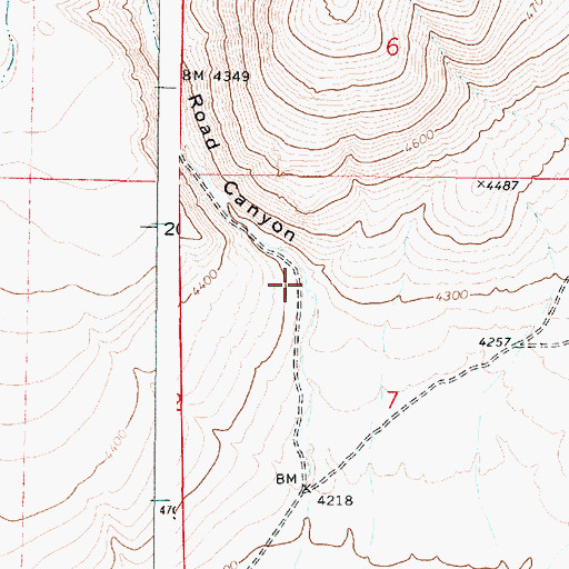 Topographic Map of Road Canyon, OR