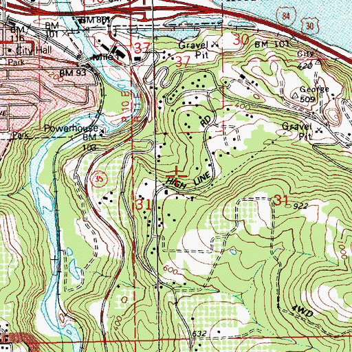 Topographic Map of Johnson Spring, OR