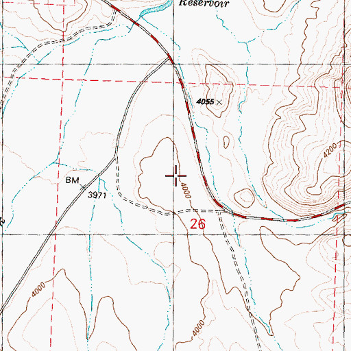 Topographic Map of Hardin (historical), OR