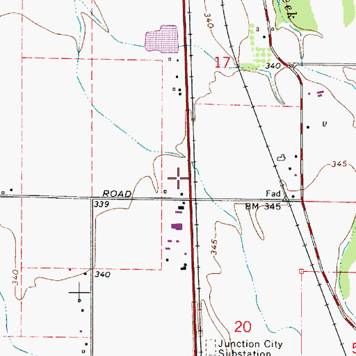 Topographic Map of Milorn (historical), OR