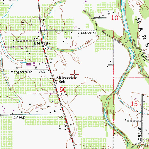 Topographic Map of Riverview, OR