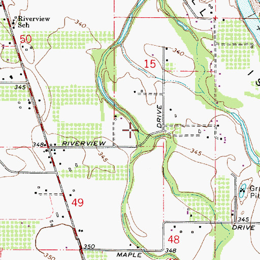 Topographic Map of Marshall Slough, OR