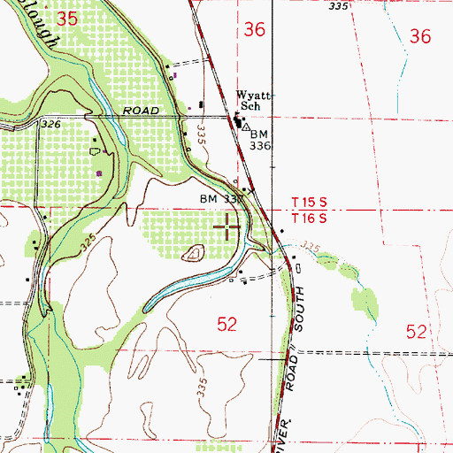 Topographic Map of Spring Creek, OR