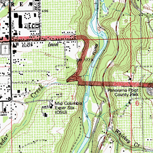 Topographic Map of Power Canal, OR
