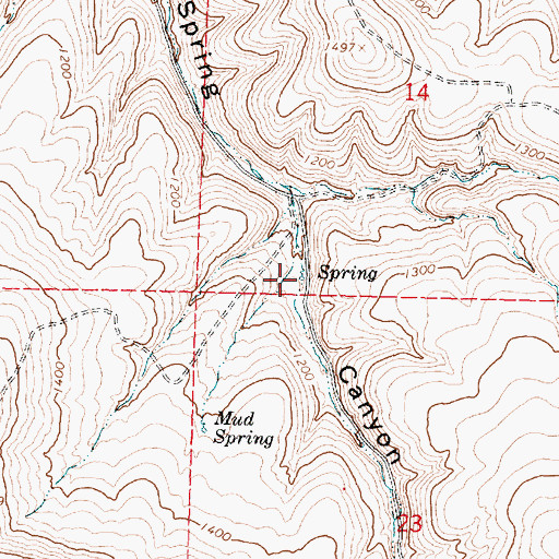 Topographic Map of Lower Mud Spring, OR