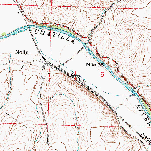 Topographic Map of Slusher Canal, OR