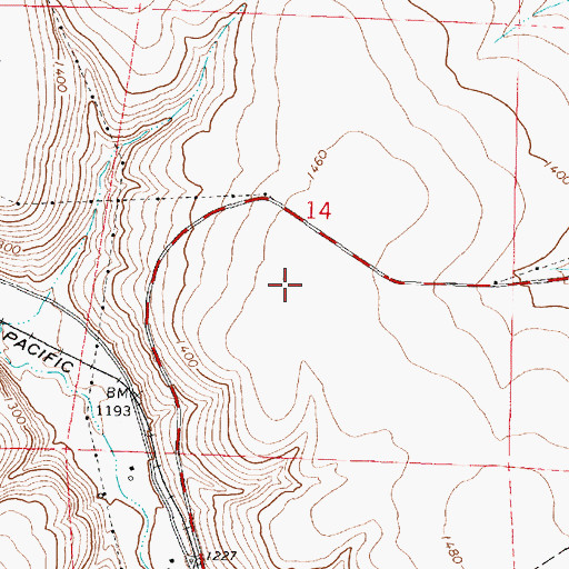 Topographic Map of Milton Hill, OR