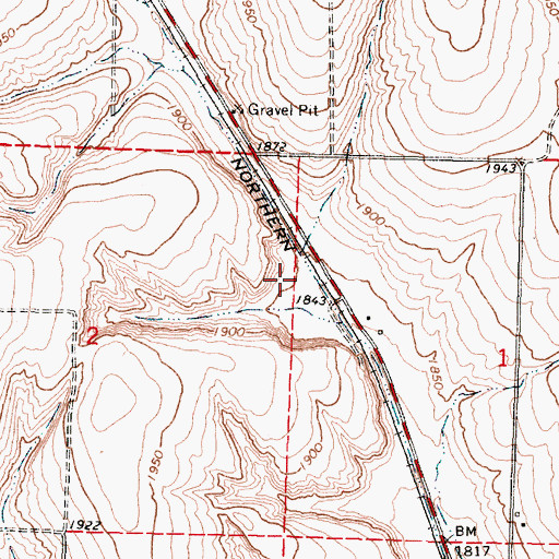 Topographic Map of Waterman Gulch, OR
