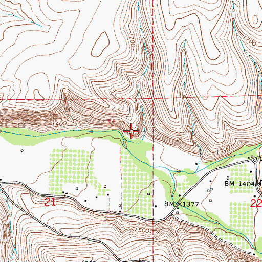 Topographic Map of Bowlus Canyon, OR