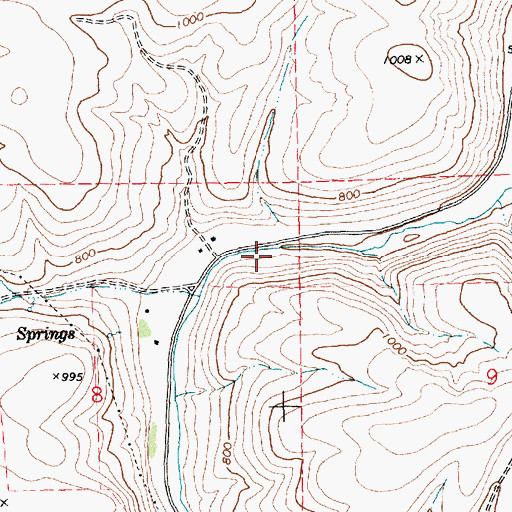 Topographic Map of Brookhouse, OR