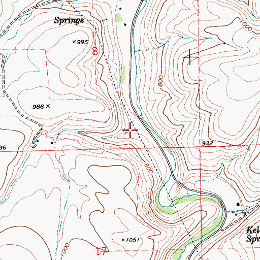 Topographic Map of Freebridge, OR