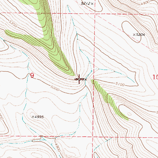 Topographic Map of North Quail Creek Reservoir, OR