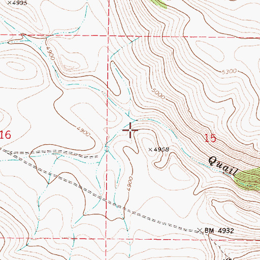 Topographic Map of North Quail Creek, OR