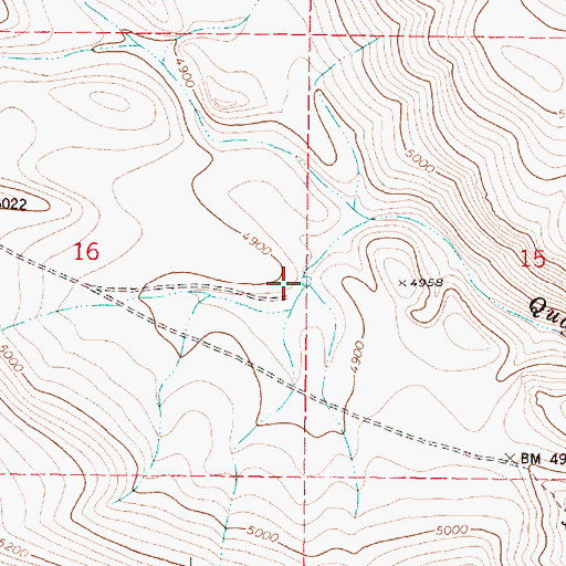 Topographic Map of Quail Creek Reservoir, OR
