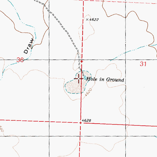 Topographic Map of Indian Brave Reservoir, OR