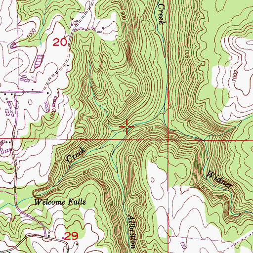 Topographic Map of Albritton Creek, AL