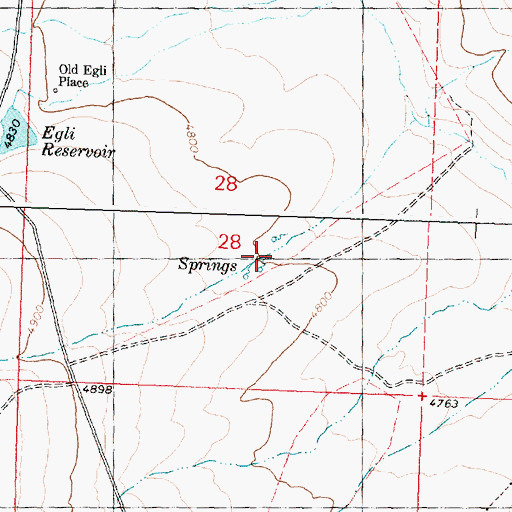 Topographic Map of Egli Canyon, OR