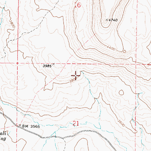 Topographic Map of Summit Spring, OR
