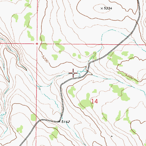 Topographic Map of Deadman Creek Reservoir Number Two, OR