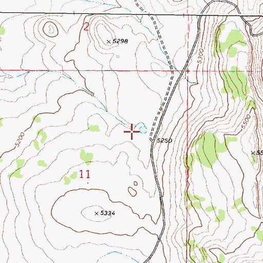 Topographic Map of Deadman Creek Reservoir Number One, OR