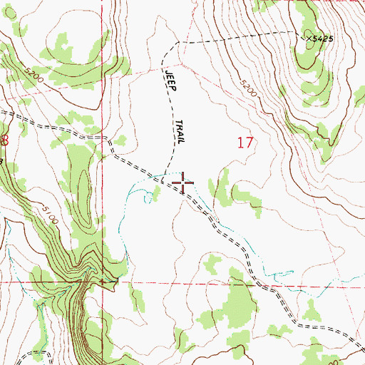 Topographic Map of Little Flat, OR