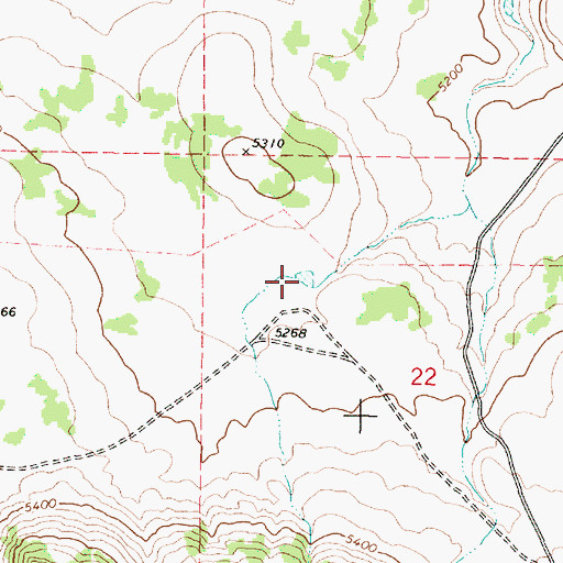 Topographic Map of Mustang Reservoir, OR