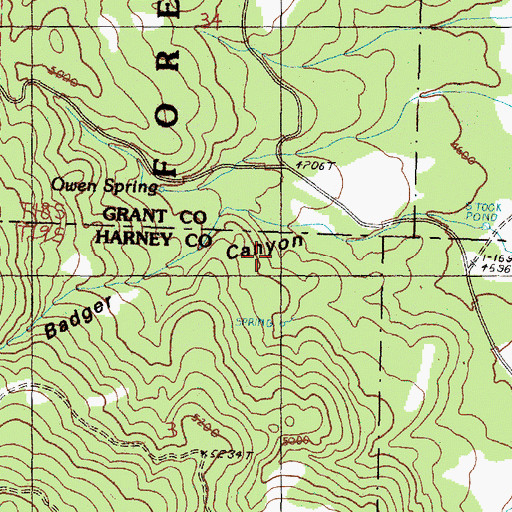 Topographic Map of Sherwood Lake, OR