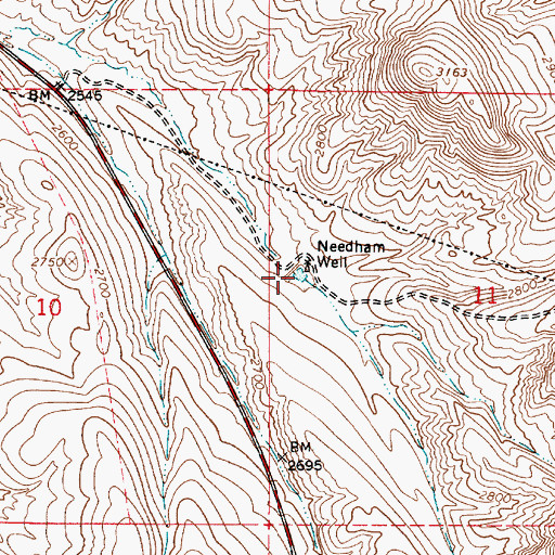 Topographic Map of Needham Reservoir, OR