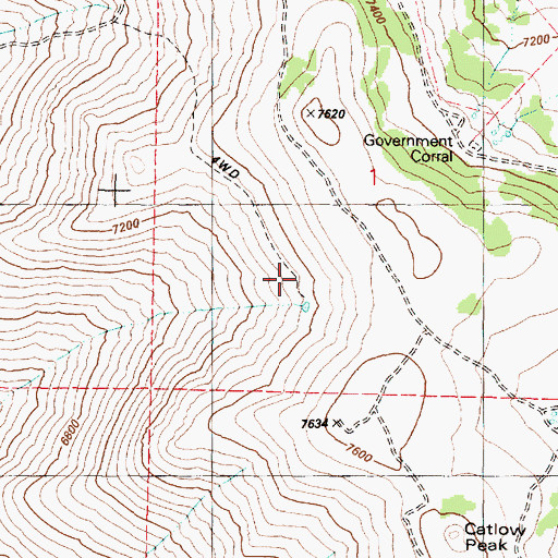 Topographic Map of Deer Spring, OR