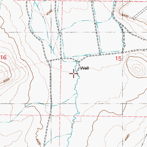 Topographic Map of Willow Creek Well, OR