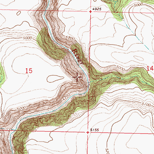 Topographic Map of Indian Spring Creek, OR