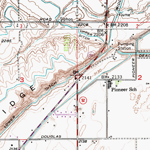 Topographic Map of Payette Junction, OR