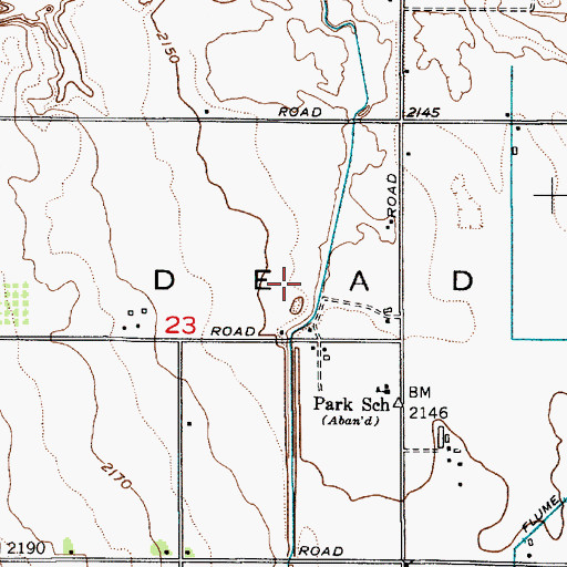 Topographic Map of Coyote Drain, OR