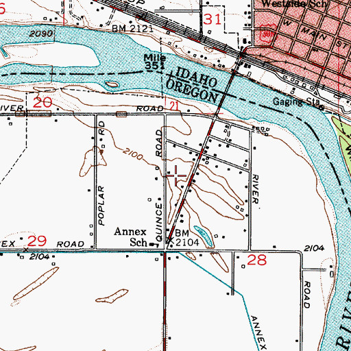 Topographic Map of Annex, OR