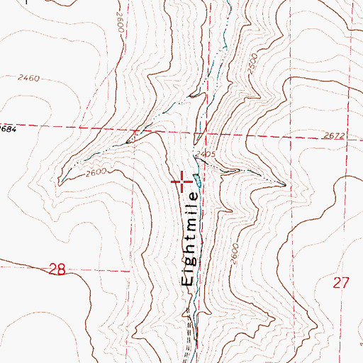 Topographic Map of Bruce Reservoir, OR