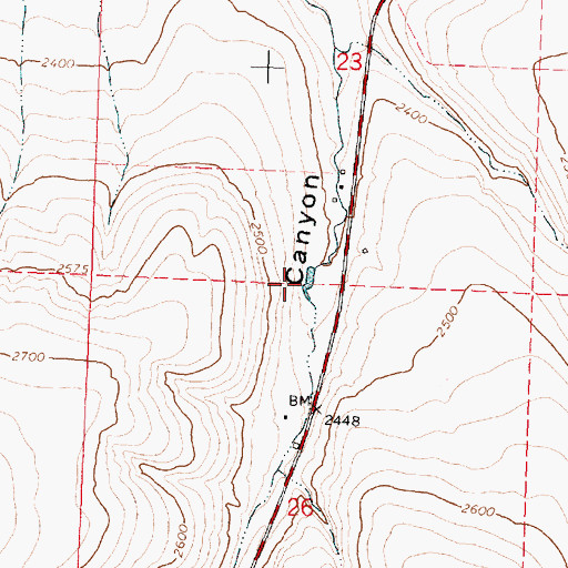 Topographic Map of Rills Pond, OR