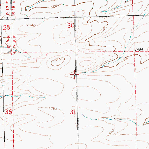 Topographic Map of Sinks (historical), OR