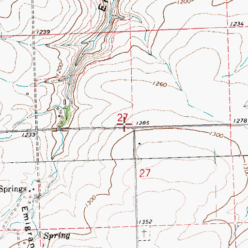 Topographic Map of Emigrant (historical), OR