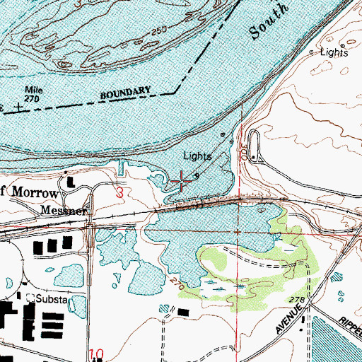Topographic Map of Port of Morrow Harbor, OR