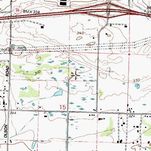 Topographic Map of Messner Marsh, OR